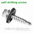 Indented Hex Washer Head Roofing Self Drilling Screw , Self -drilling concrete screw